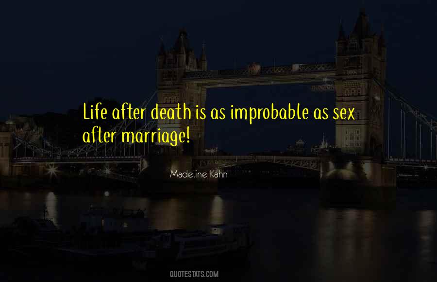 Marriage By Death Quotes #405190