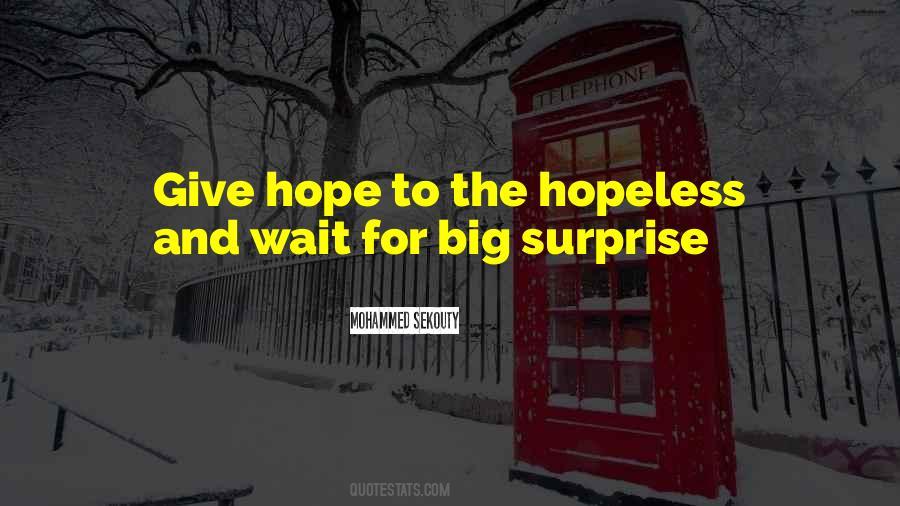 Hope For The Hopeless Quotes #265268