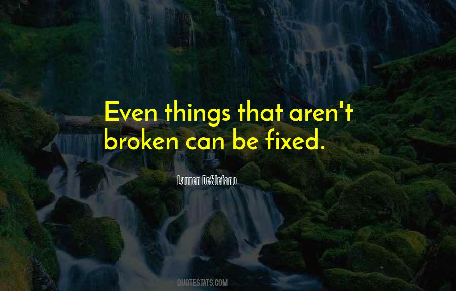 Broken And Can't Be Fixed Quotes #1438544