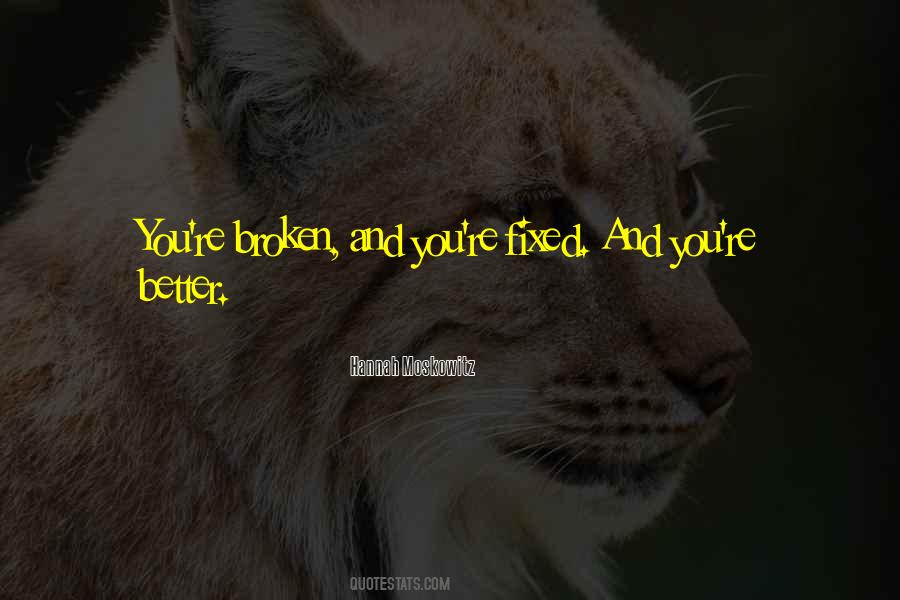 Broken But Fixed Quotes #202634