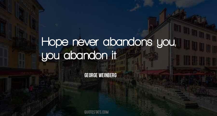 Never Abandon Quotes #575555