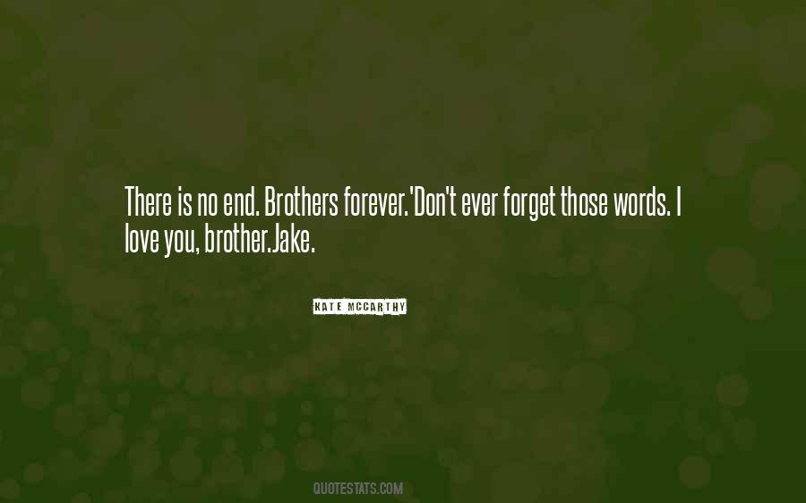 Brothers Until The End Quotes #113448