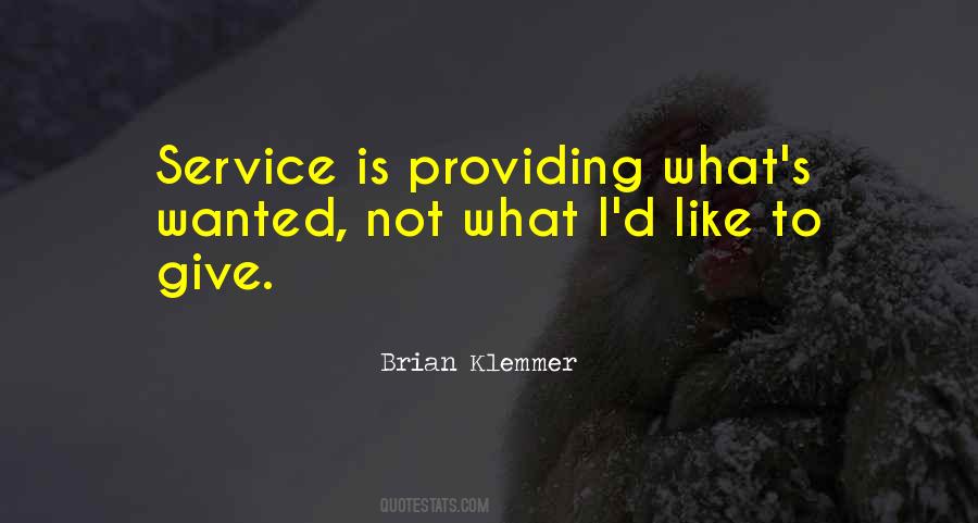 Providing A Service Quotes #770568