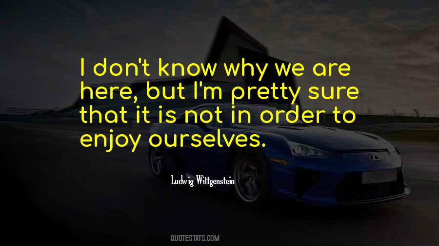 We Are Here To Enjoy Life Quotes #1791273