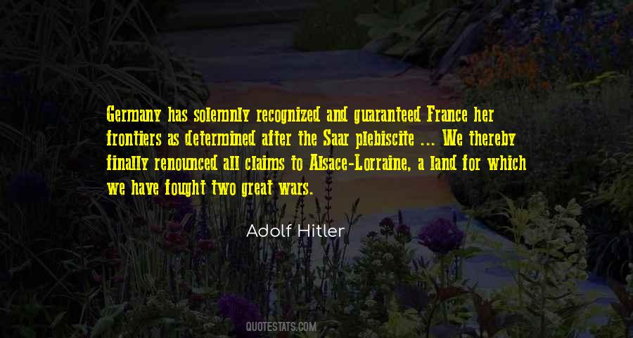 Alsace Lorraine Quotes #1870630
