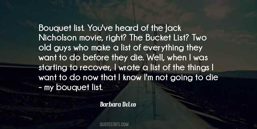 Bucket List Quotes #1126783