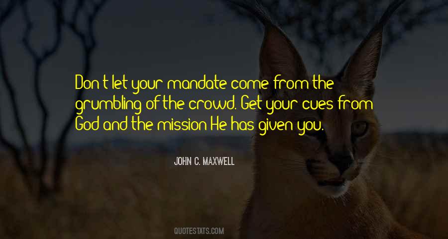 Mission Of God Quotes #963319