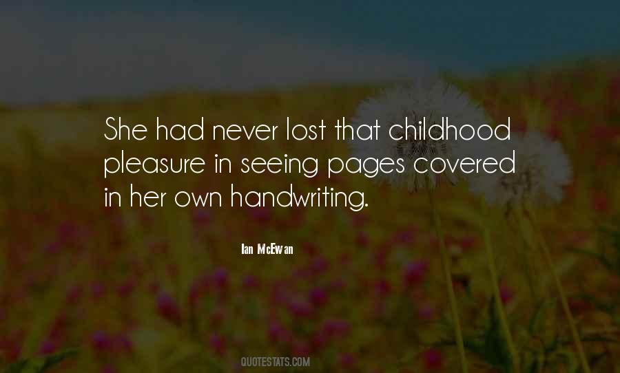 Quotes About Lost Childhood #348704