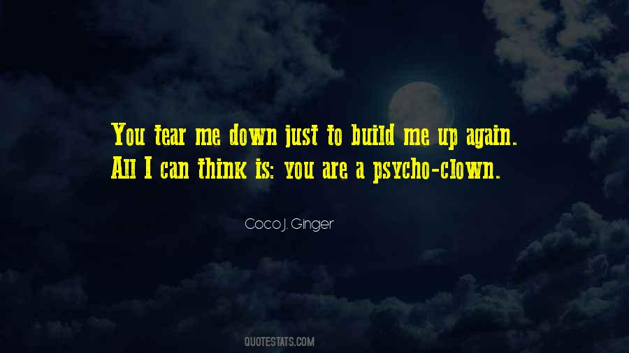 Build Me Up Just To Tear Me Down Quotes #981965