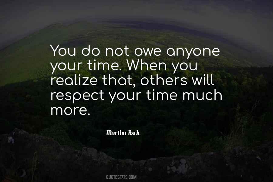 Owe Respect Quotes #411314