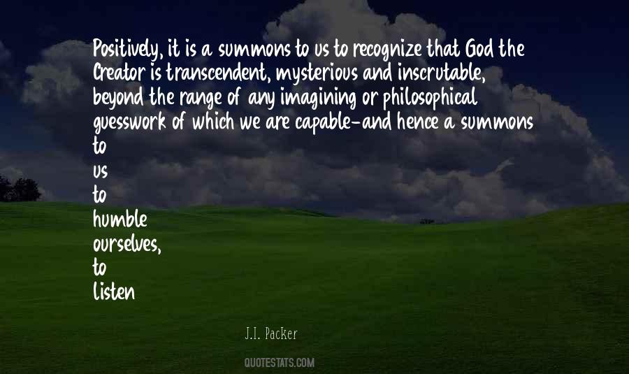 Transcendent God Quotes #888503