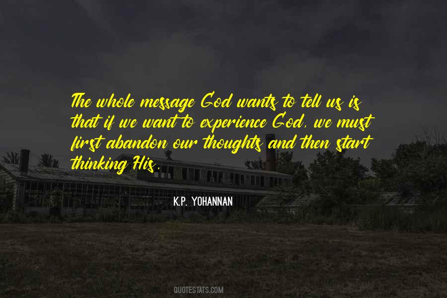 God Experience Quotes #128291