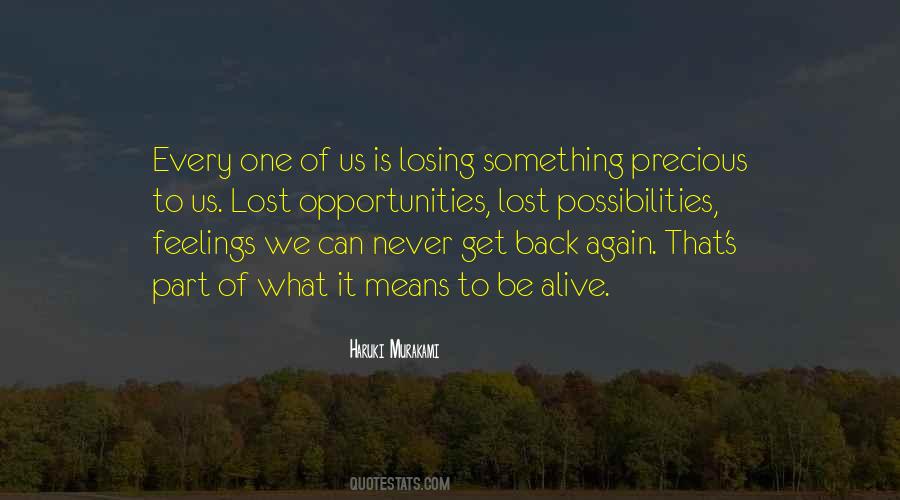 Quotes About Losing Precious Things #62314