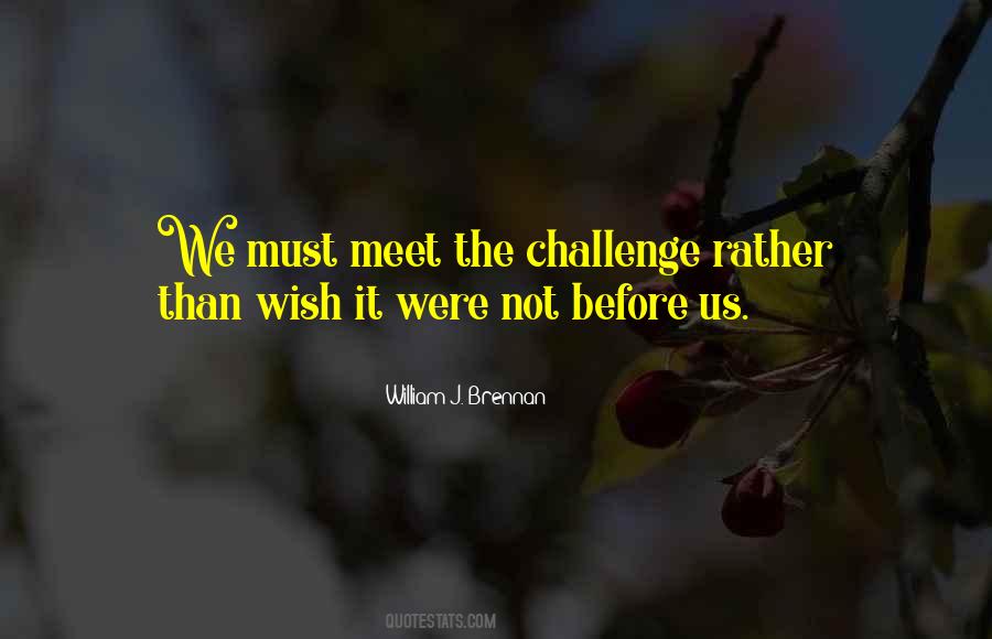 Meet The Challenge Quotes #653482
