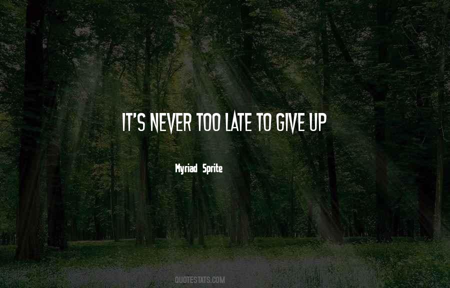 It S Never Too Late Quotes #604182