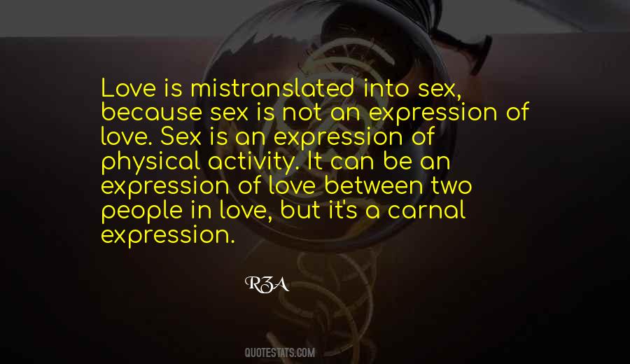 Love is not seks