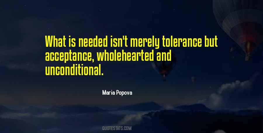 Tolerance Vs Acceptance Quotes #919383