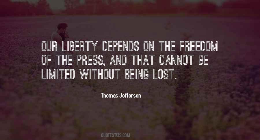 Freedom Lost Quotes #348014