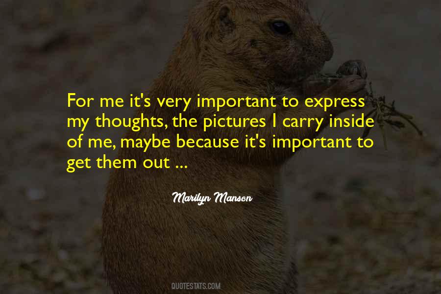 Express Your Thoughts Quotes #1080232