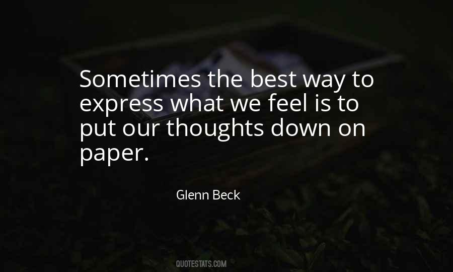 Express Your Thoughts Quotes #1094825
