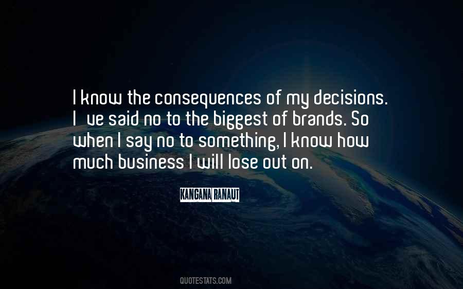 Business Decisions Quotes #195199