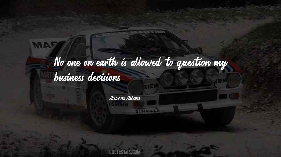 Business Decisions Quotes #934081