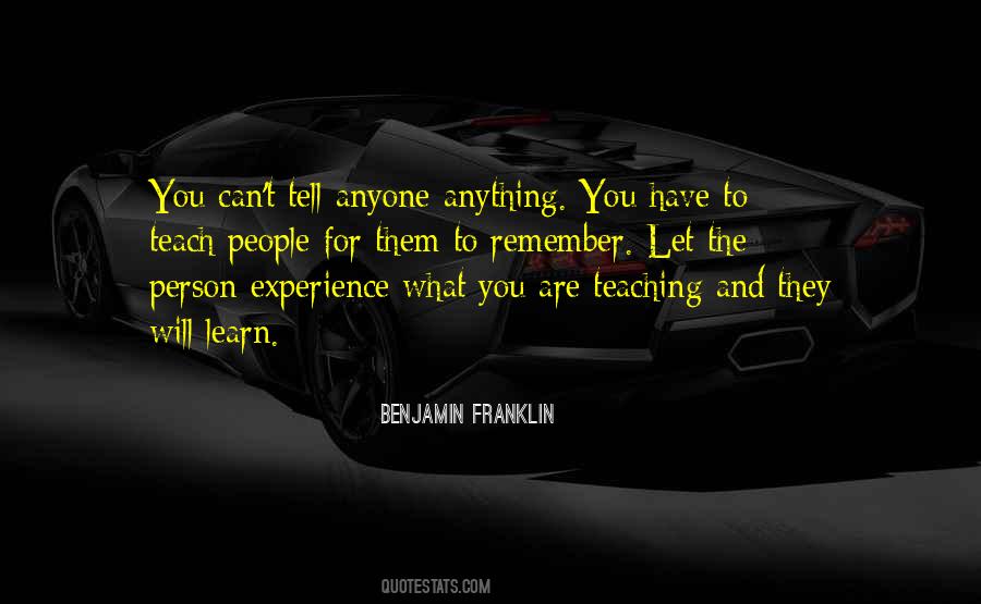Experience What Quotes #399077