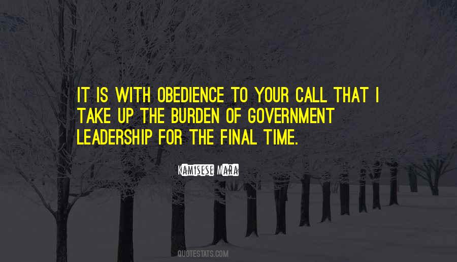 Call To Leadership Quotes #37107