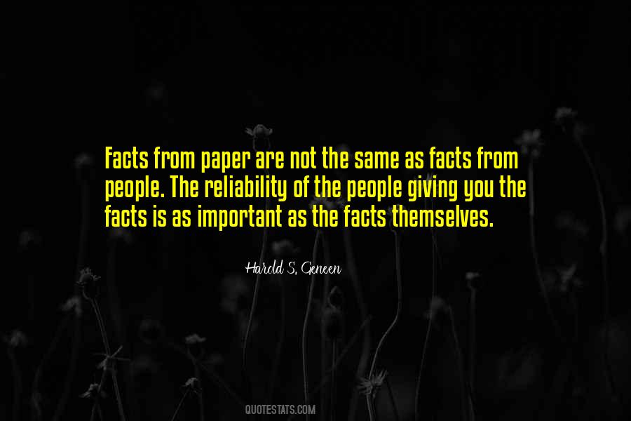 Important Facts Quotes #683844