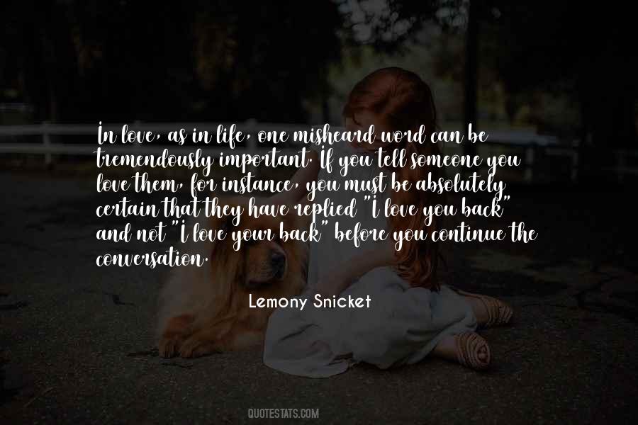 Lemony Snicket Love Quotes #1139212