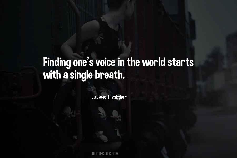 Single Voice Quotes #287130