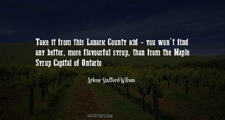 Maple Syrup Capital Of Ontario Quotes #82502