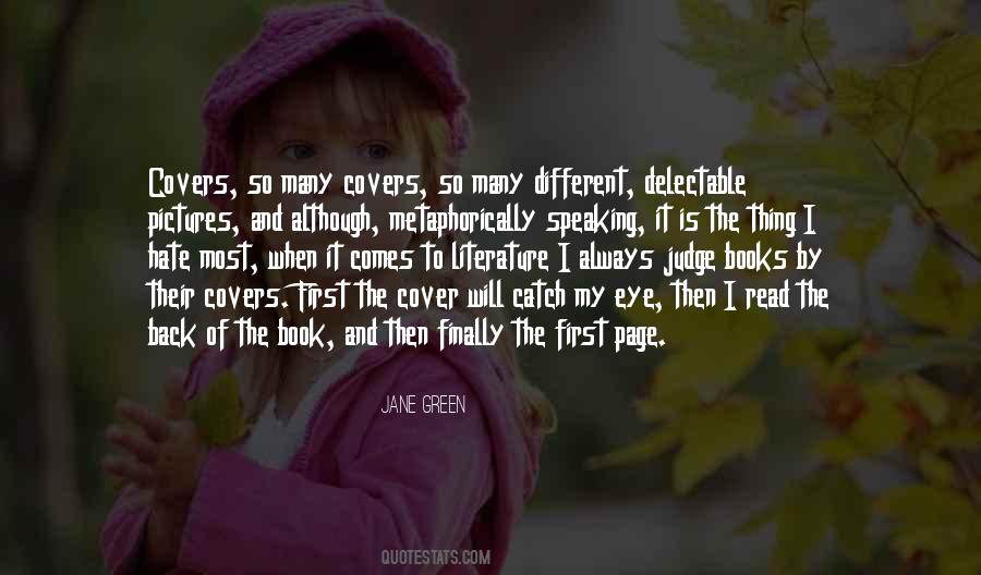 Can Judge A Book By Its Cover Quotes #1445715