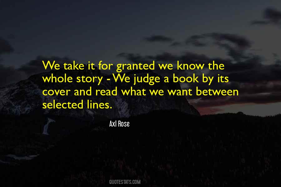 Can Judge A Book By Its Cover Quotes #31366
