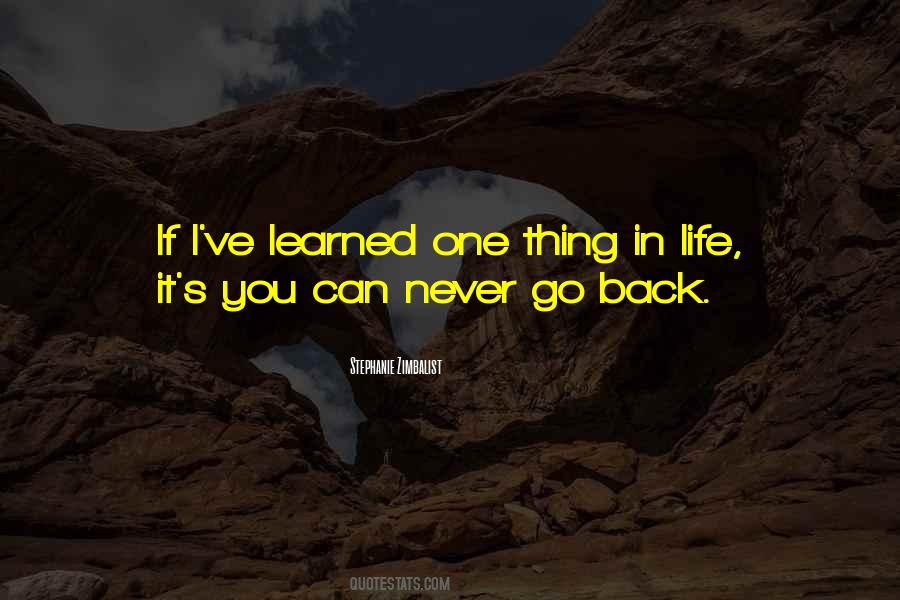 Can Never Go Back Quotes #429260