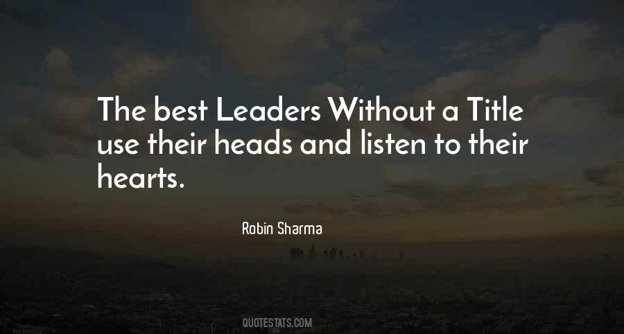 Best Leaders Quotes #1660202