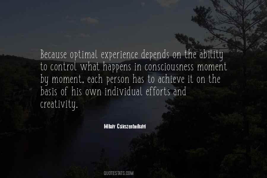 Individual Experience Quotes #1193804