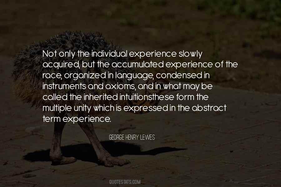 Individual Experience Quotes #138166