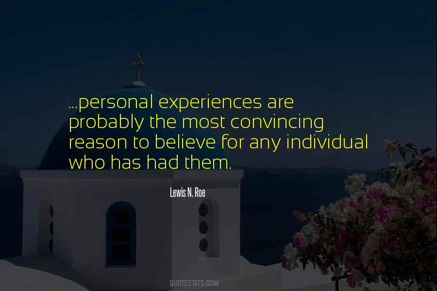 Individual Experience Quotes #297741