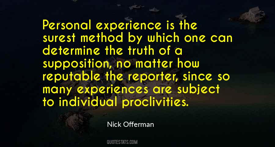 Individual Experience Quotes #6559