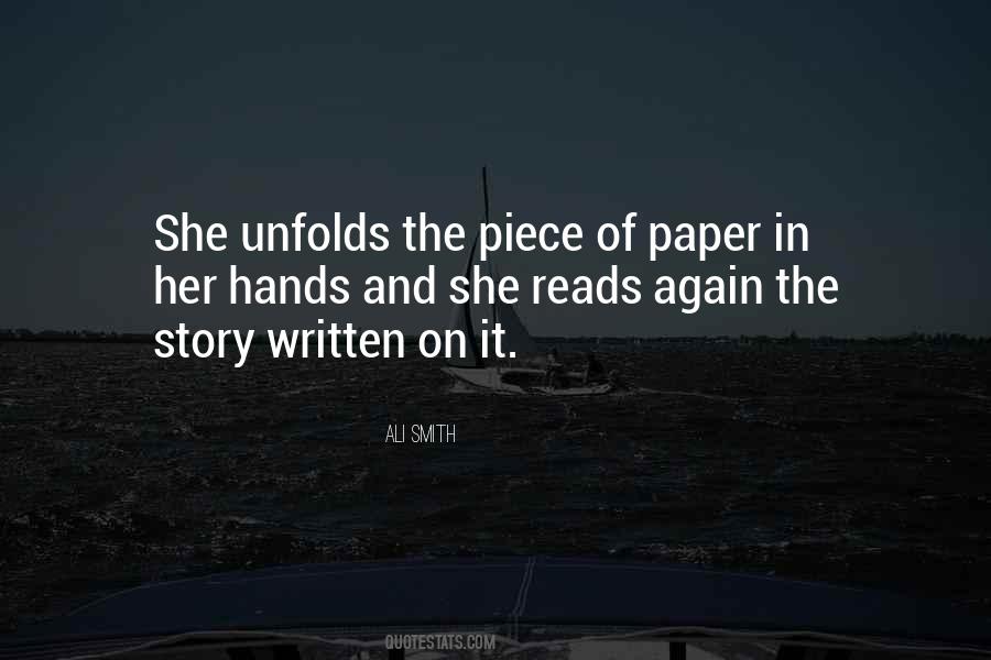Story Unfolds Quotes #1875219