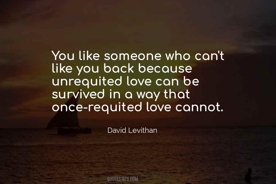 Can't Love Back Quotes #3108