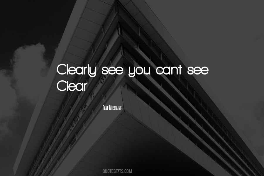 Can't See Clearly Quotes #256189