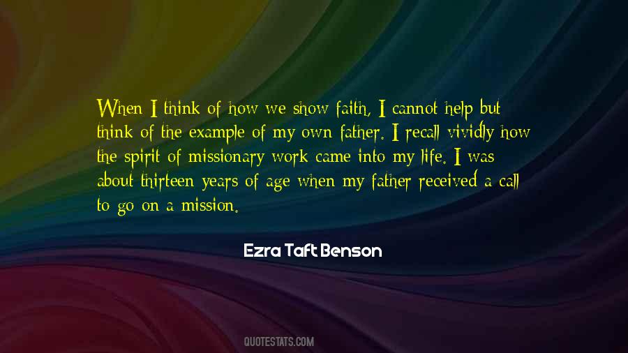 Missionary Work By Ezra Taft Benson Quotes #271012