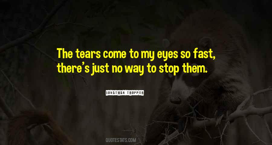 Can't Stop My Tears Quotes #512420
