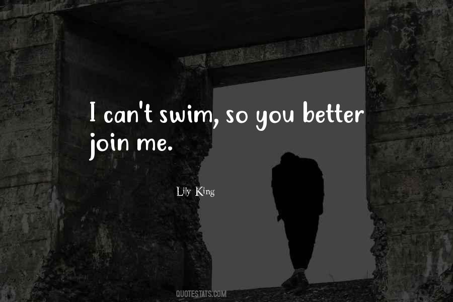 Can't Swim Quotes #614528