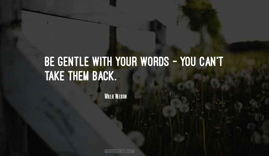 Can't Take Back Words Quotes #52054