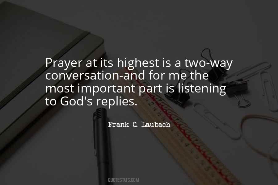 Listening Prayer Quotes #1584989