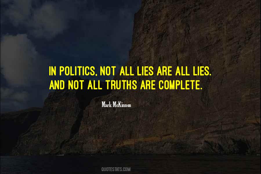 Lies Politics Quotes #546740