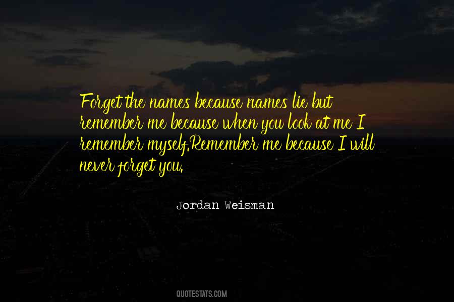 Forgetting Names Quotes #156220